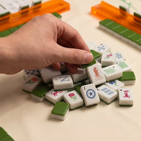 Maison Lude Limited Edition 160-Piece Mahjong Set Wildlife Design w/ Carry Bag