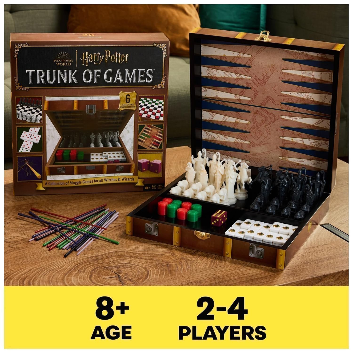 Harry Potter Wizarding World 6-in-1 Wooden Trunk Games Set (Spin Master Games)