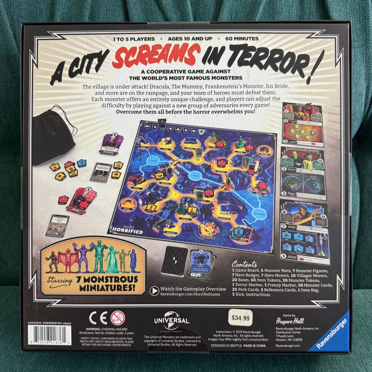 NEW Horrified Universal Monsters Strategy Board Game Ravensburger, Sealed Box