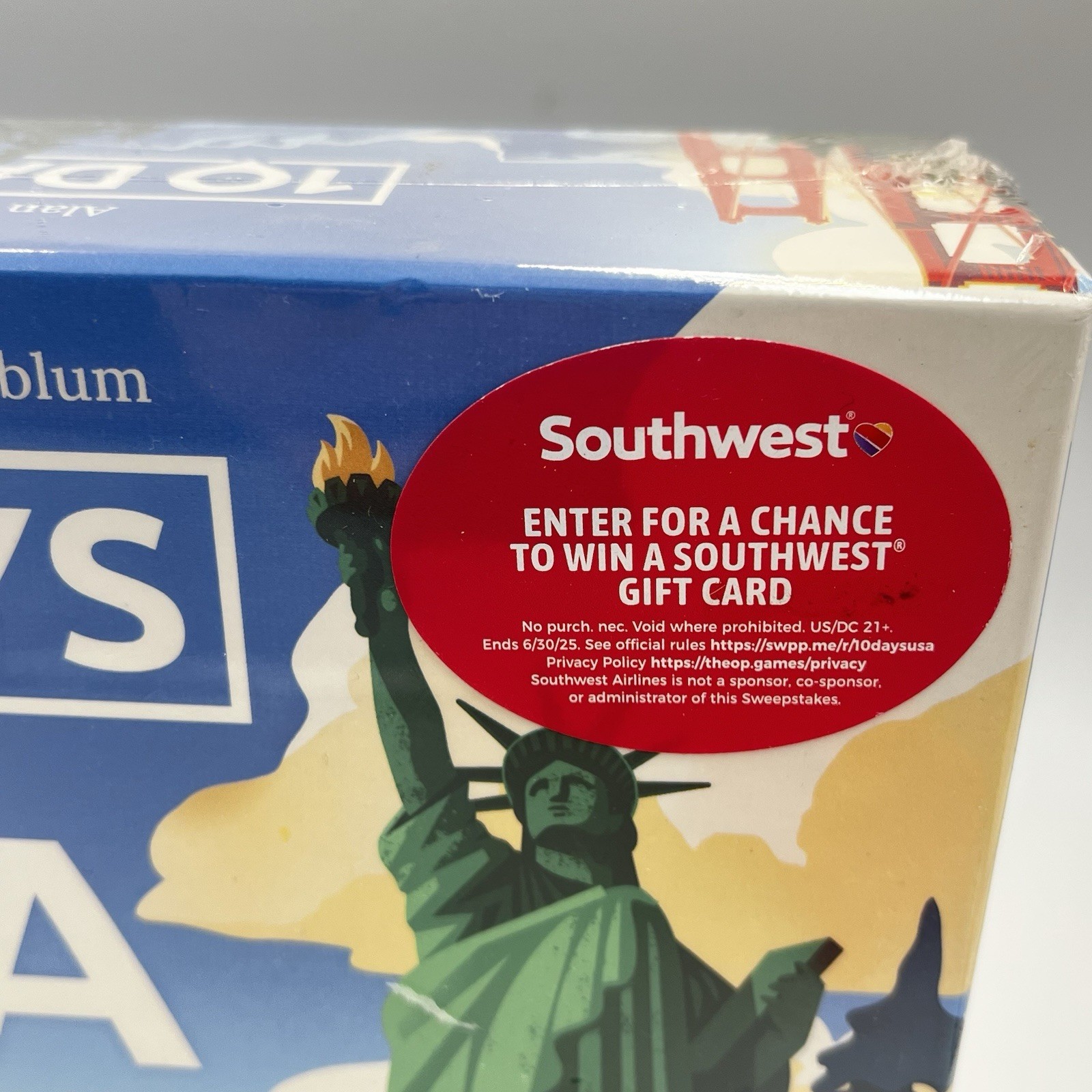 10 DAYS IN THE USA – NEW UNOPENED Board Game 2024 Alan Moon 8+ 2-4 Players
