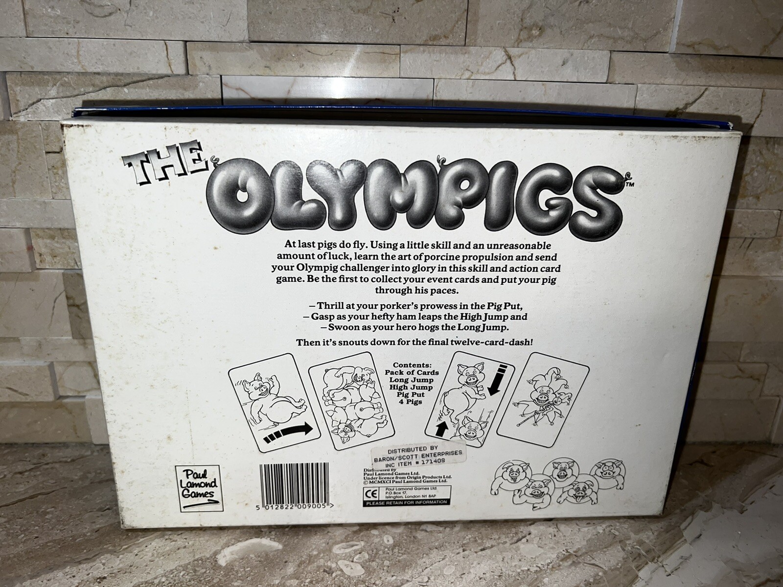 The Olympigs Skill And Action Card Game-1991 COMPLETE