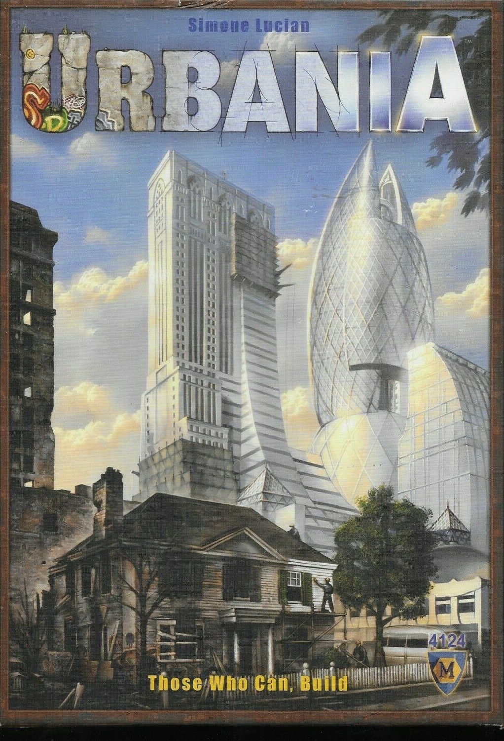 URBANIA, Those Who Can, Build Board Game Simone Eucian Mayflower 2012 Complete