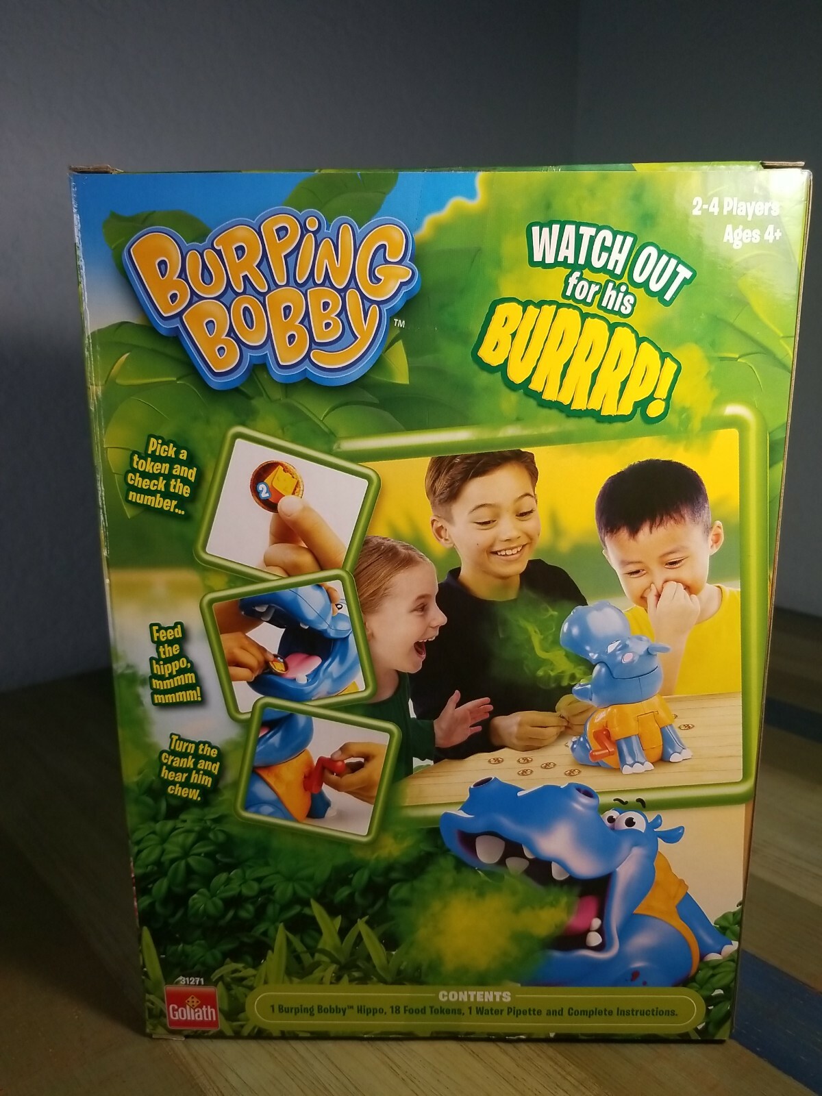 Burping Bobby Hippo Game Feed The Hippo But Watch Out for His Burp NEW