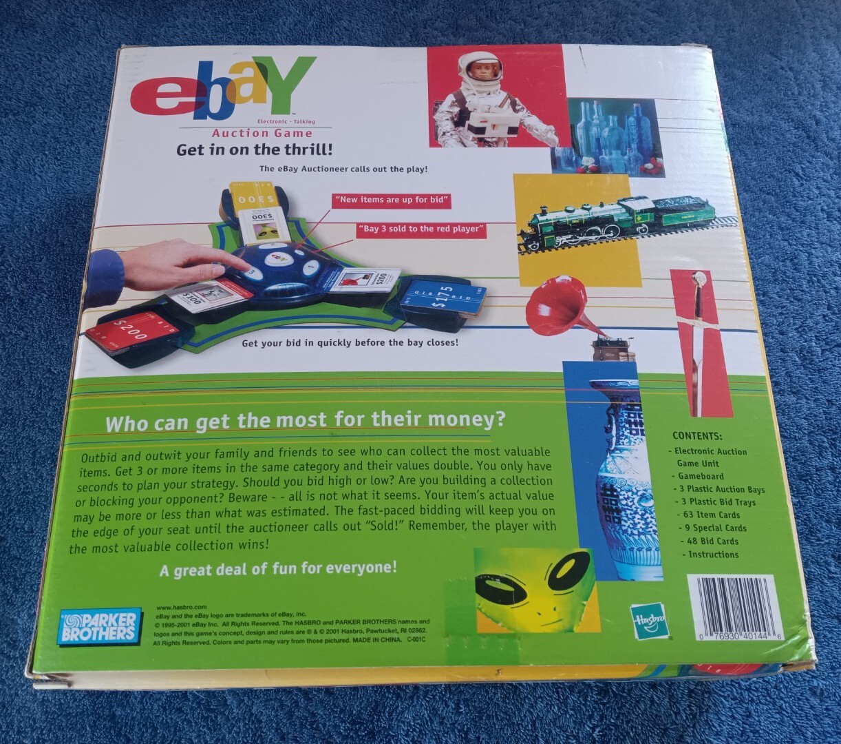 Vintage 2001 EBay Auction Electronic Talking Board Game Hasbro Unused Complete