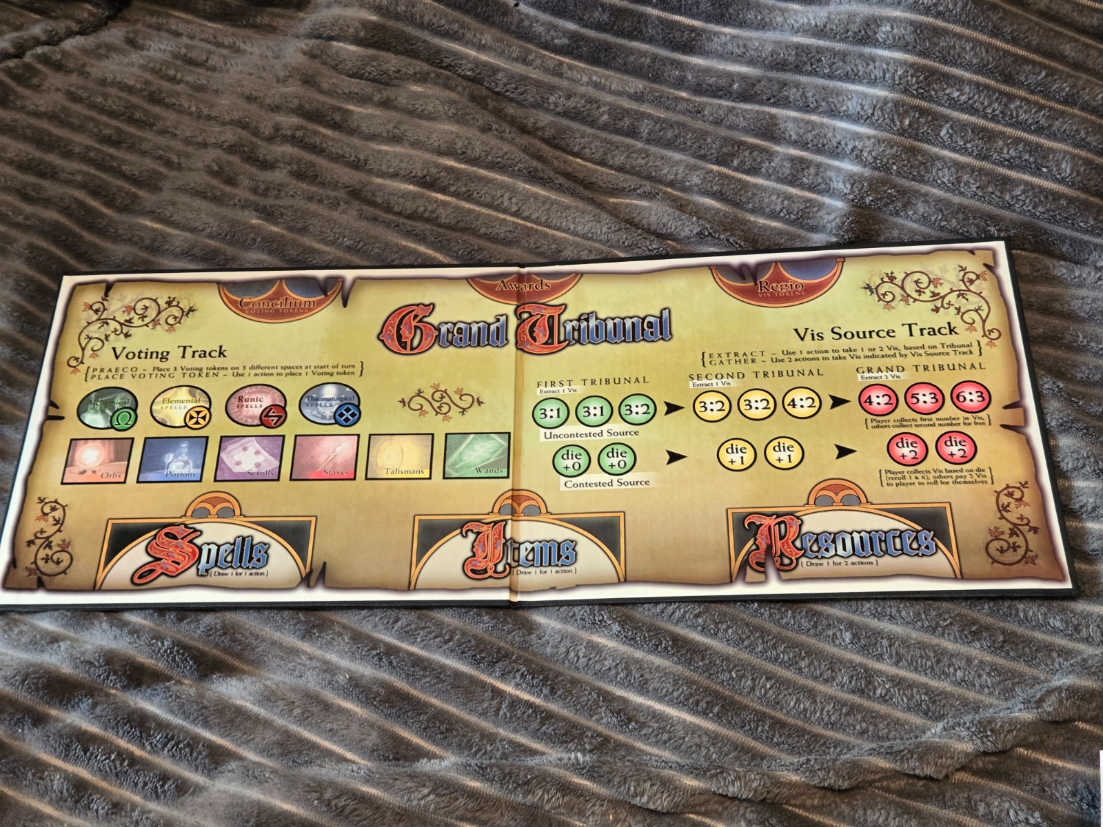 Grand Tribunal A Board Game Of Magical Invention by P R Chase Atlas Games Wizard