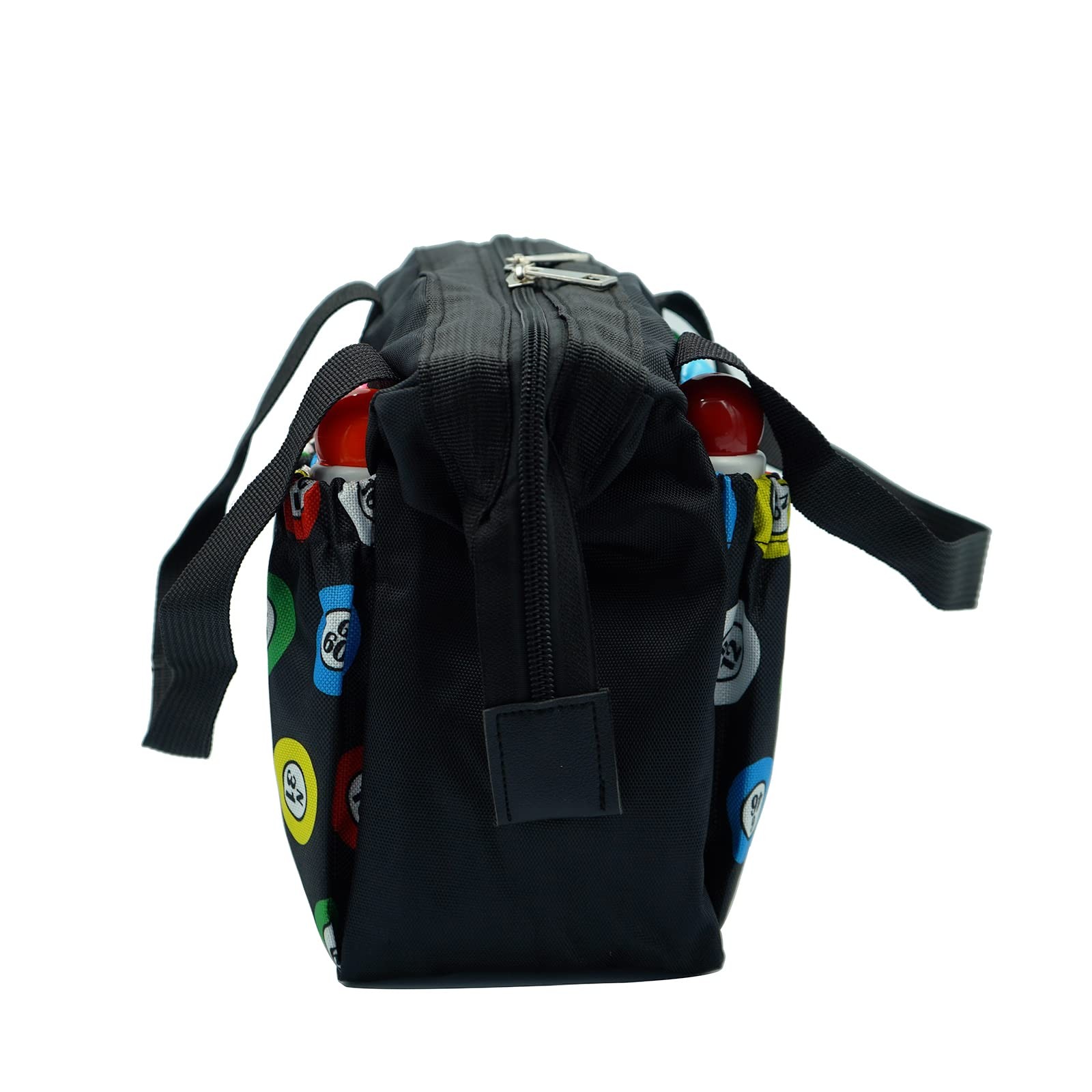 Yuanhe Bingo Dauber Bags with 6 Pockets Black Tote Bag One Size,