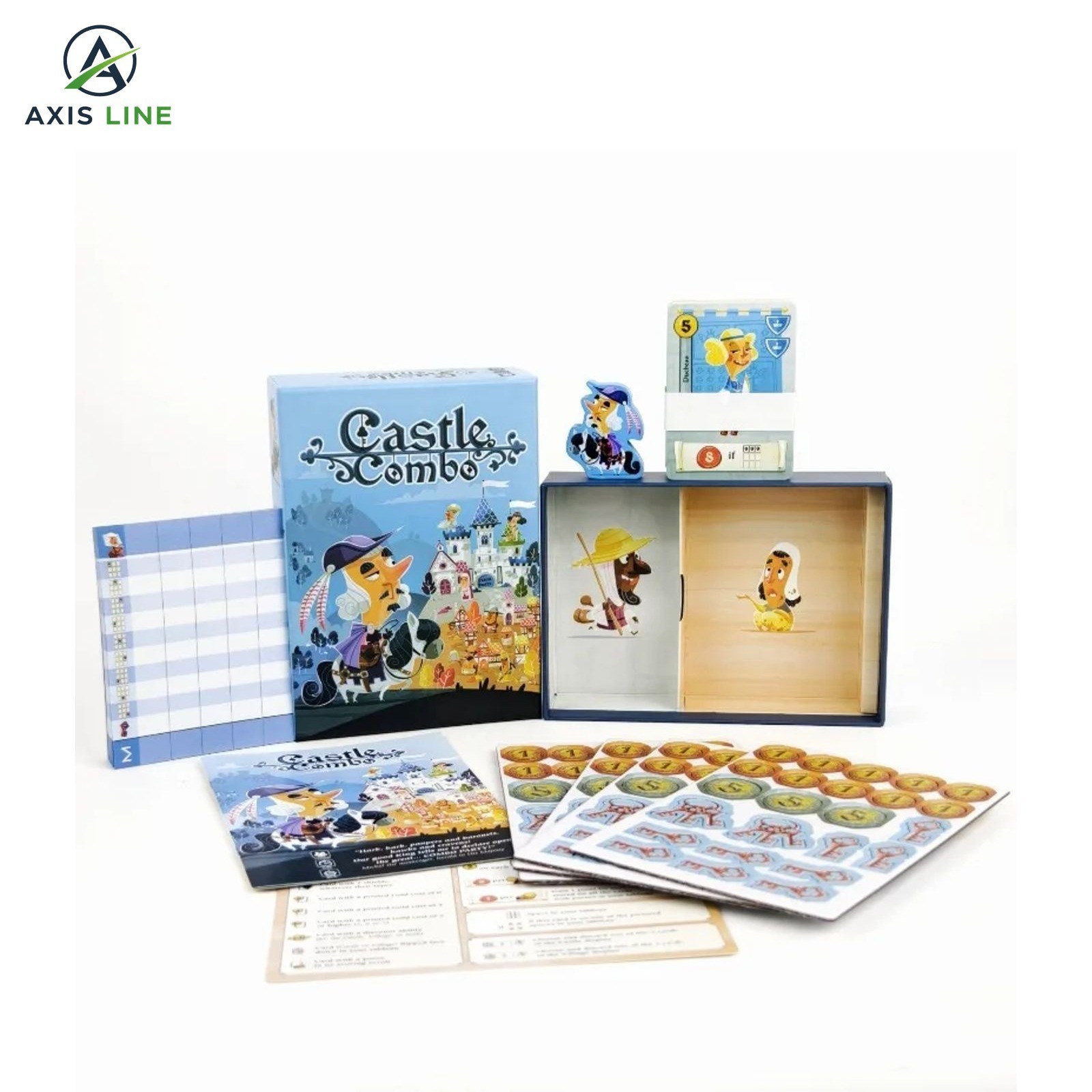 Castle Combo Board Game 2-5 Players English Version Strategy Game for Party/Fami