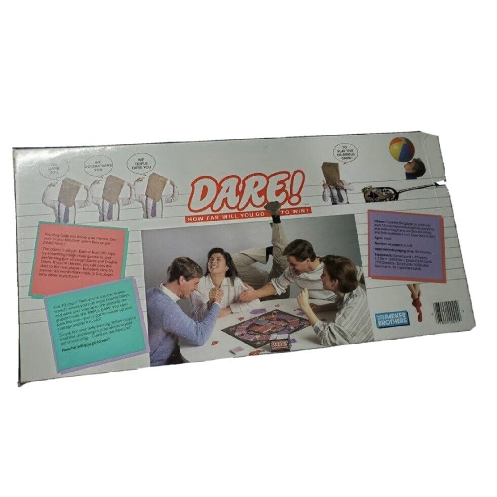 Board Game DARE! Adult Double Triple Dare You Parker Brothers No 0092 1988