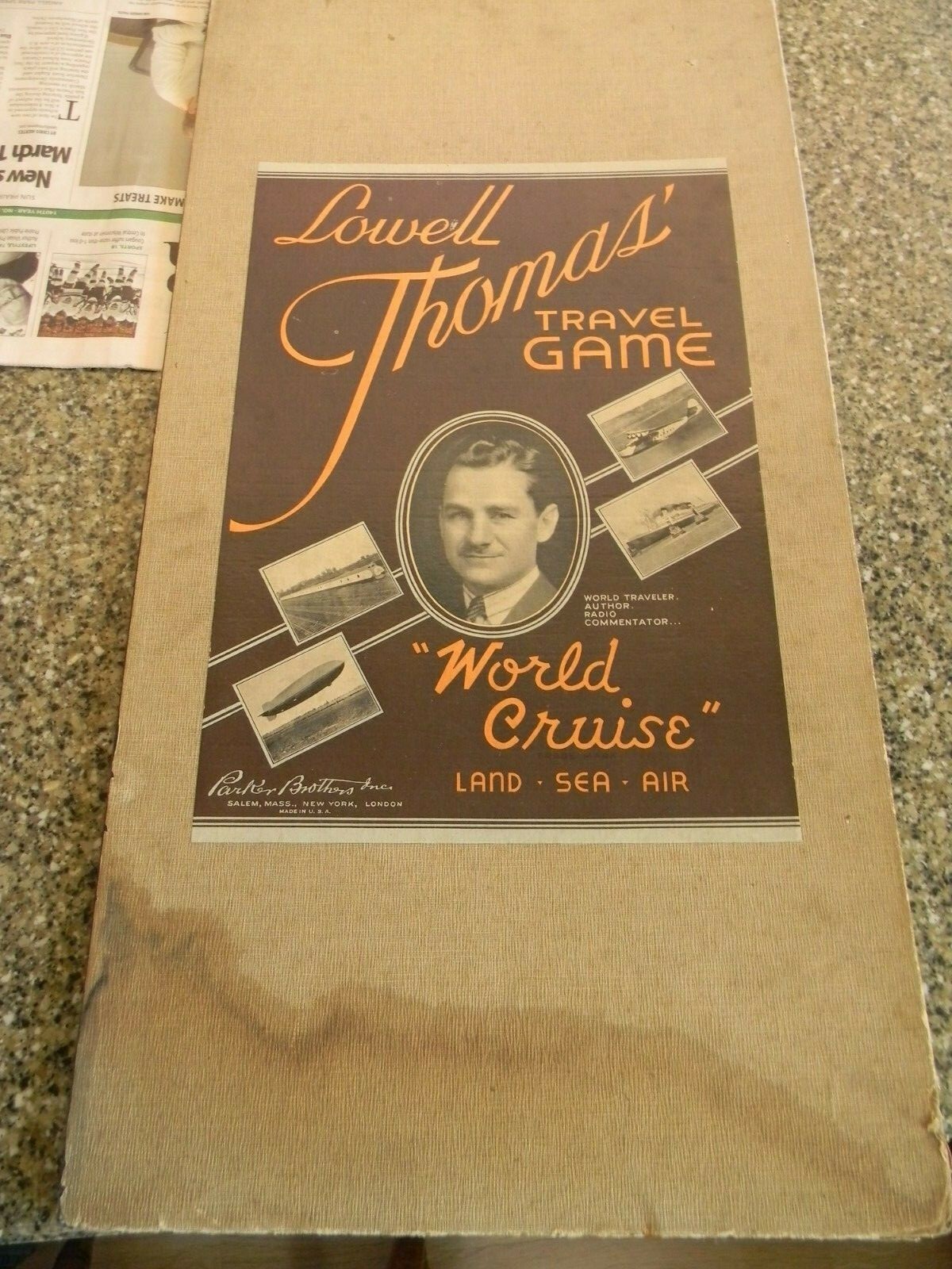Lowell Thomas Travel Game Board 30’s