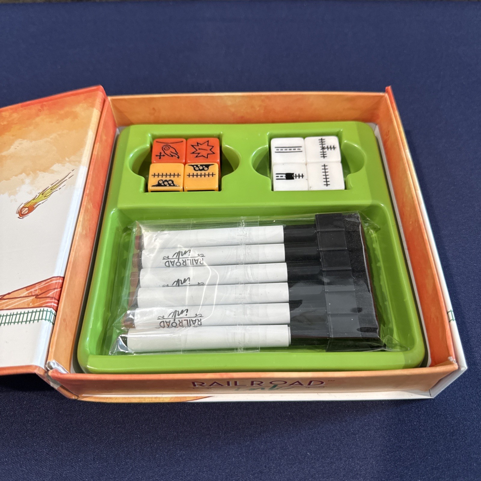 Railroad Ink Blazing Red Edition Board Game 2019 Complete Very Good