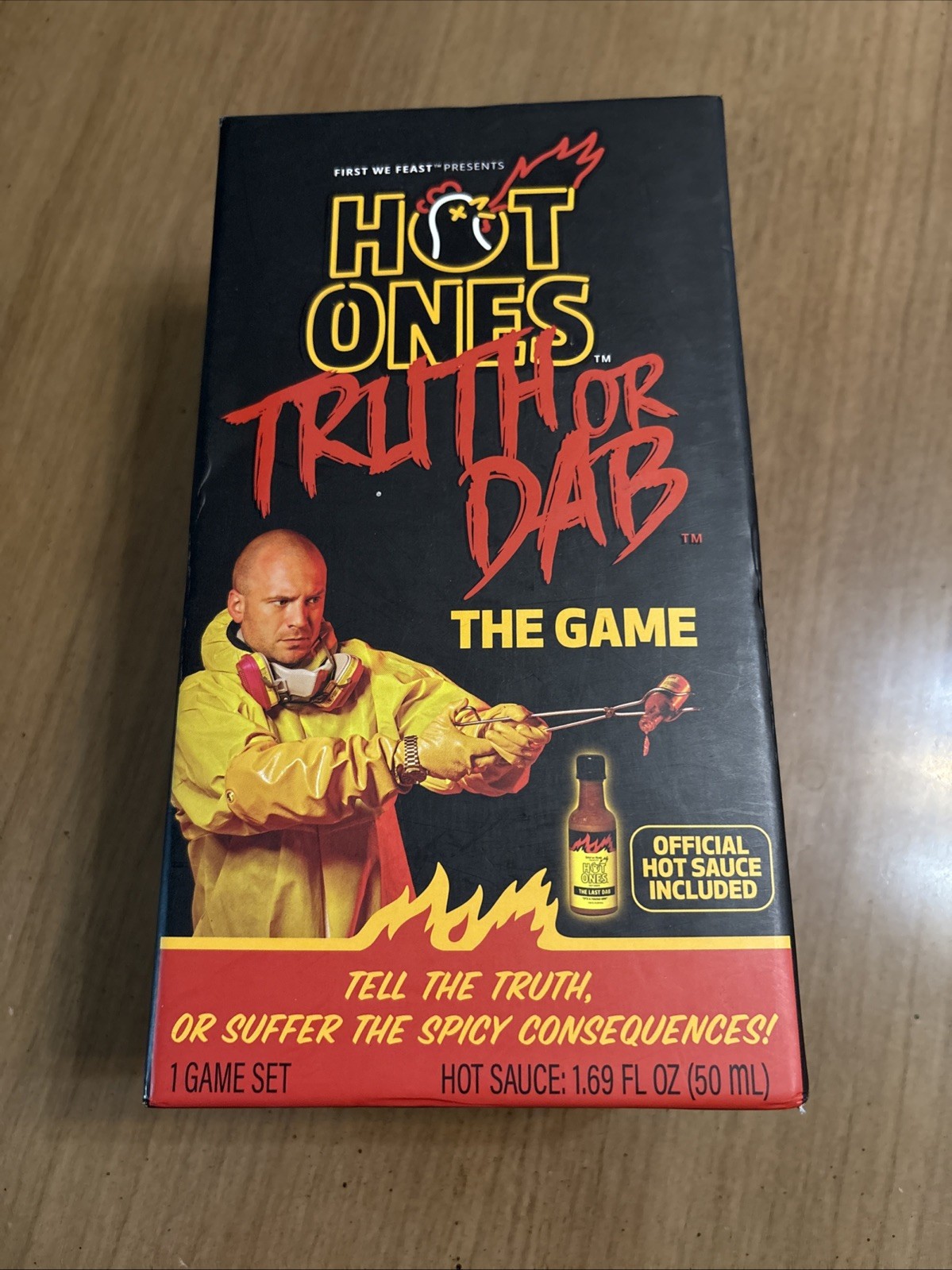 Hot Ones Truth or Dab The Game – (Hot Sauce EXPIRED) Ages 17 Plus 3-6 Players