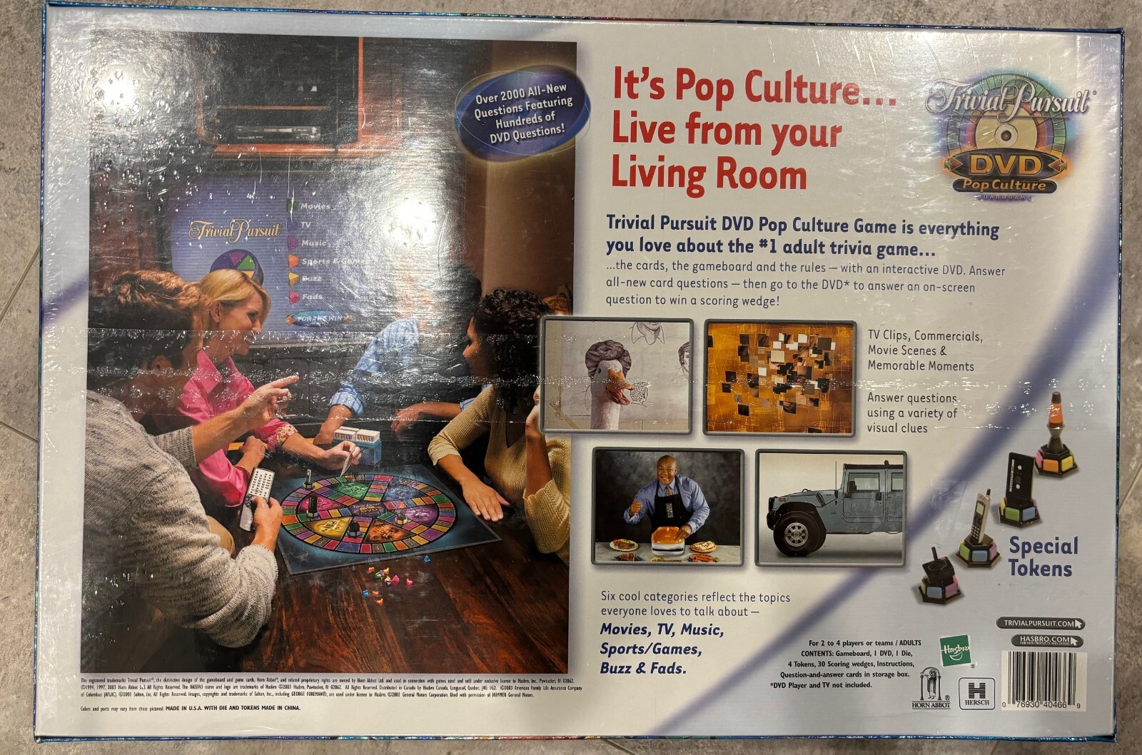 Trivial Pursuit DVD Pop Culture Board Game Hasbro Parker Brothers NEW Sealed