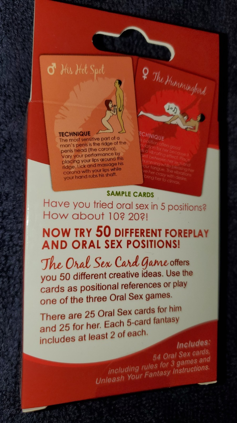 ADULT: THE ORAL SEX CARD GAME Couples Fun Foreplay Sex Amusement Oral Adventures