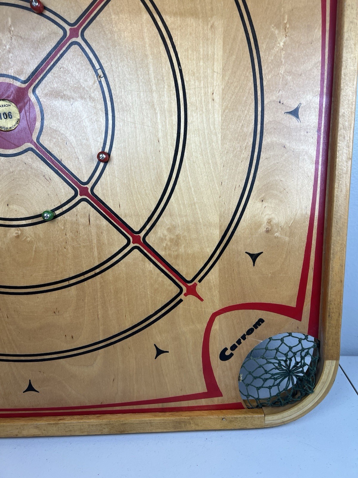 Vibrant VTG 1960s Carrom Model 106 Double Sided-Nice Wall Art Game Room Man Cave