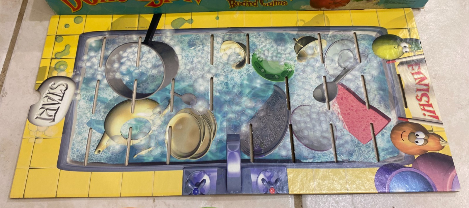 VeggieTales Don’t Sink in the Sink! Board Game Missing 1 Piece Veggie Tales