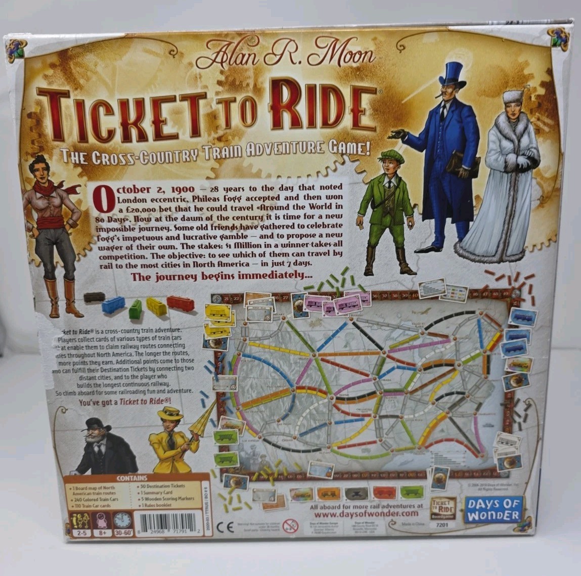 Days of Wonder Ticket To Ride by Alan R. Moon Train Adventure Board Game