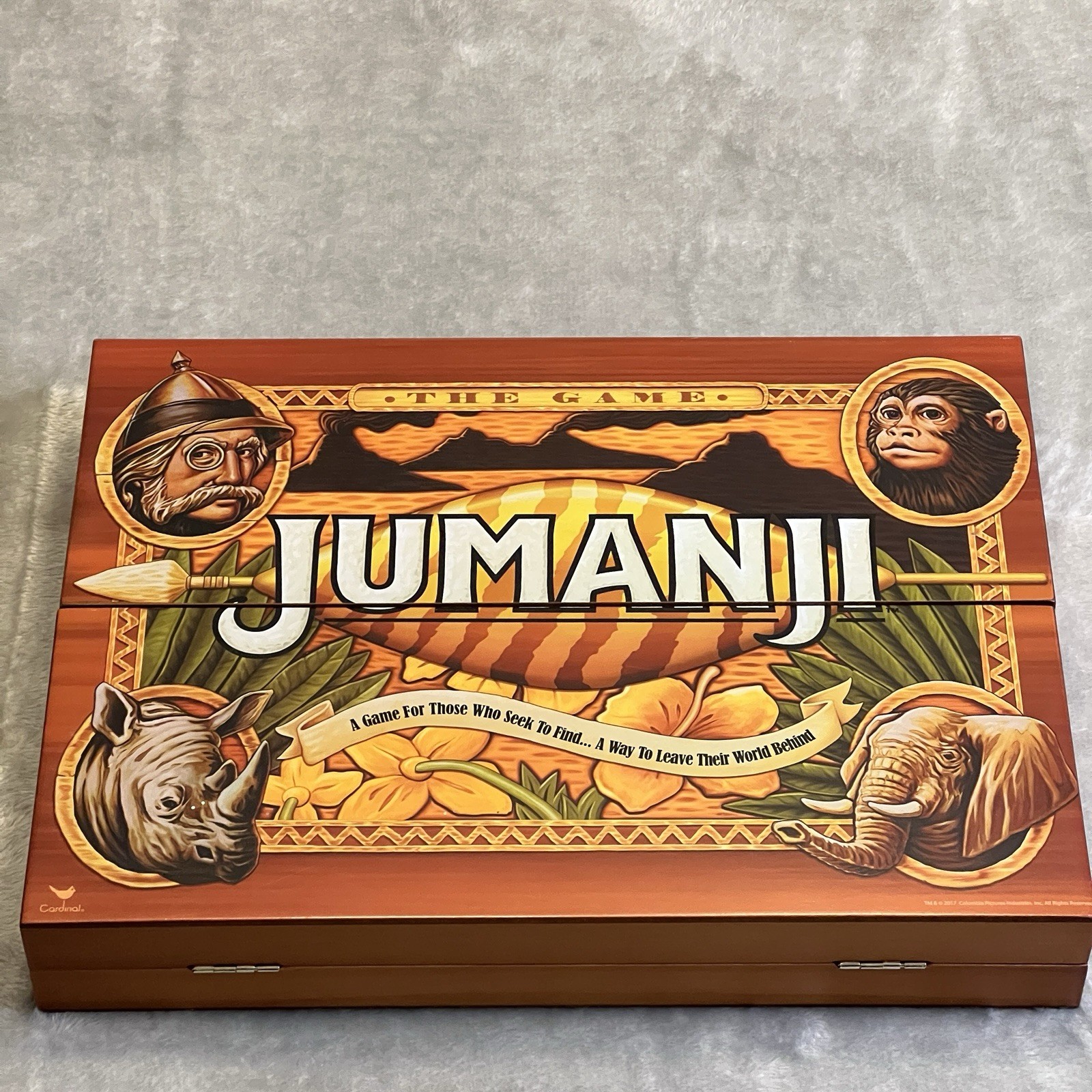 Jumanji Wooden Board Game Cardinal Complete All Pieces 2017 Movie Collectible