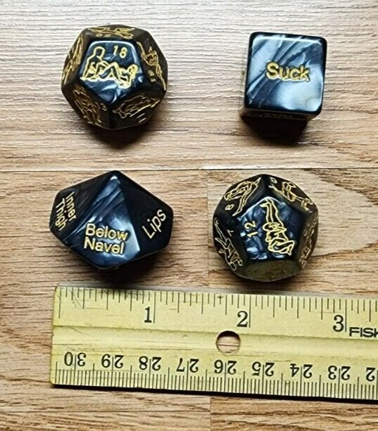 Swinger Lifestyle Icebreaker Game Oversized Sex Dice 4 piece