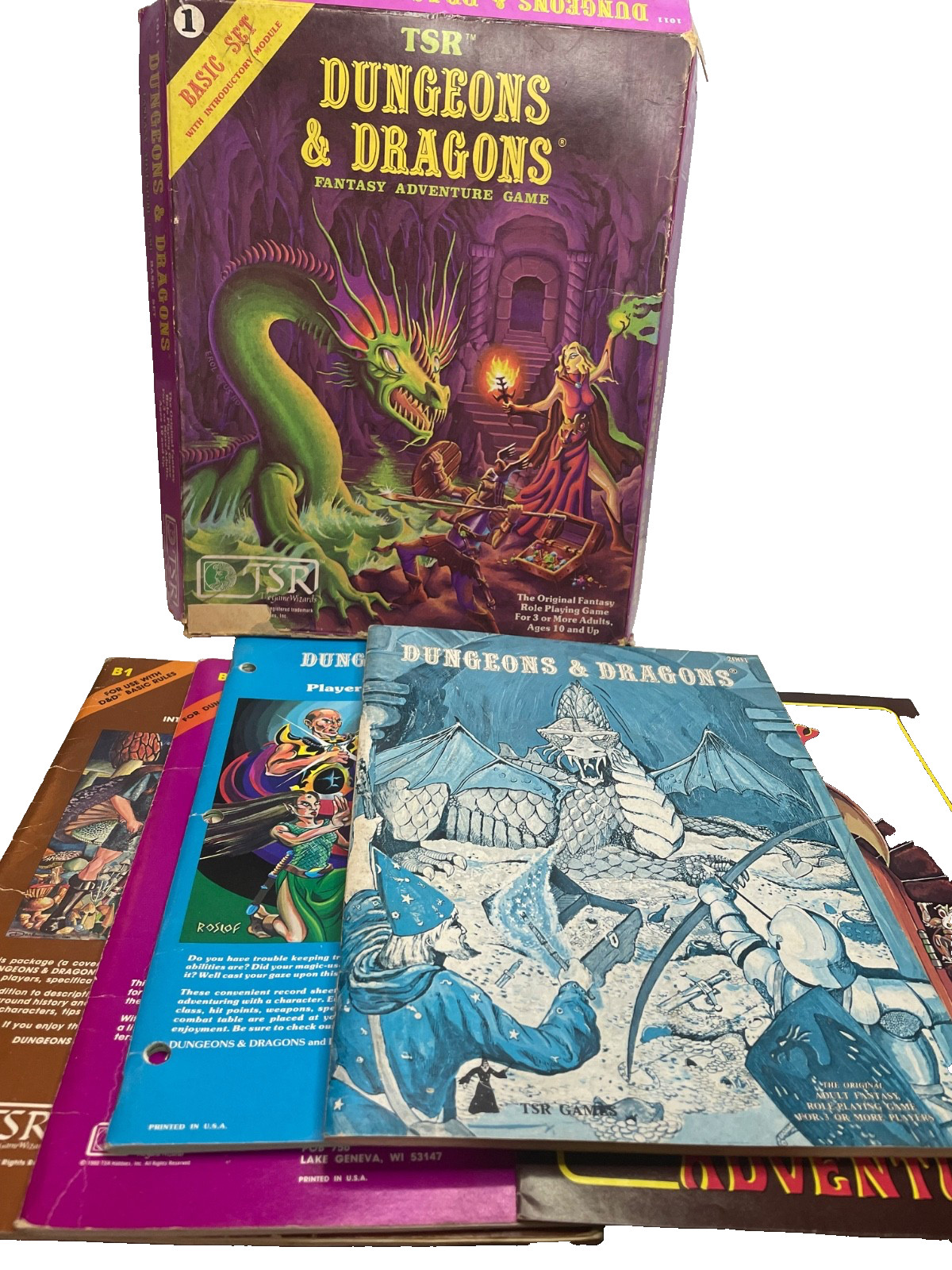 1981 Dungeons & Dragons D&D Adventure Vintage 1st Basic Set #1011 Purple TSR