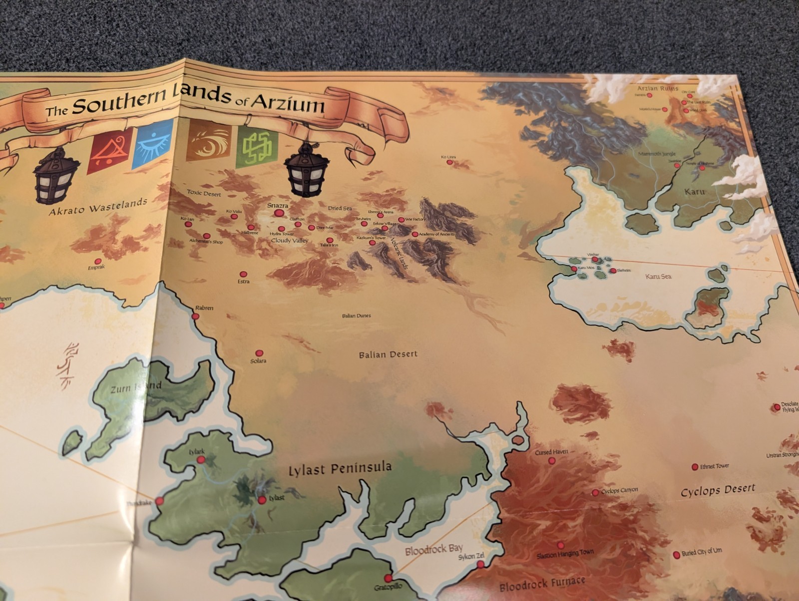The Southern Lands of Arzium 22×16 Poster, Creature Caravan Deluxe: Red Raven