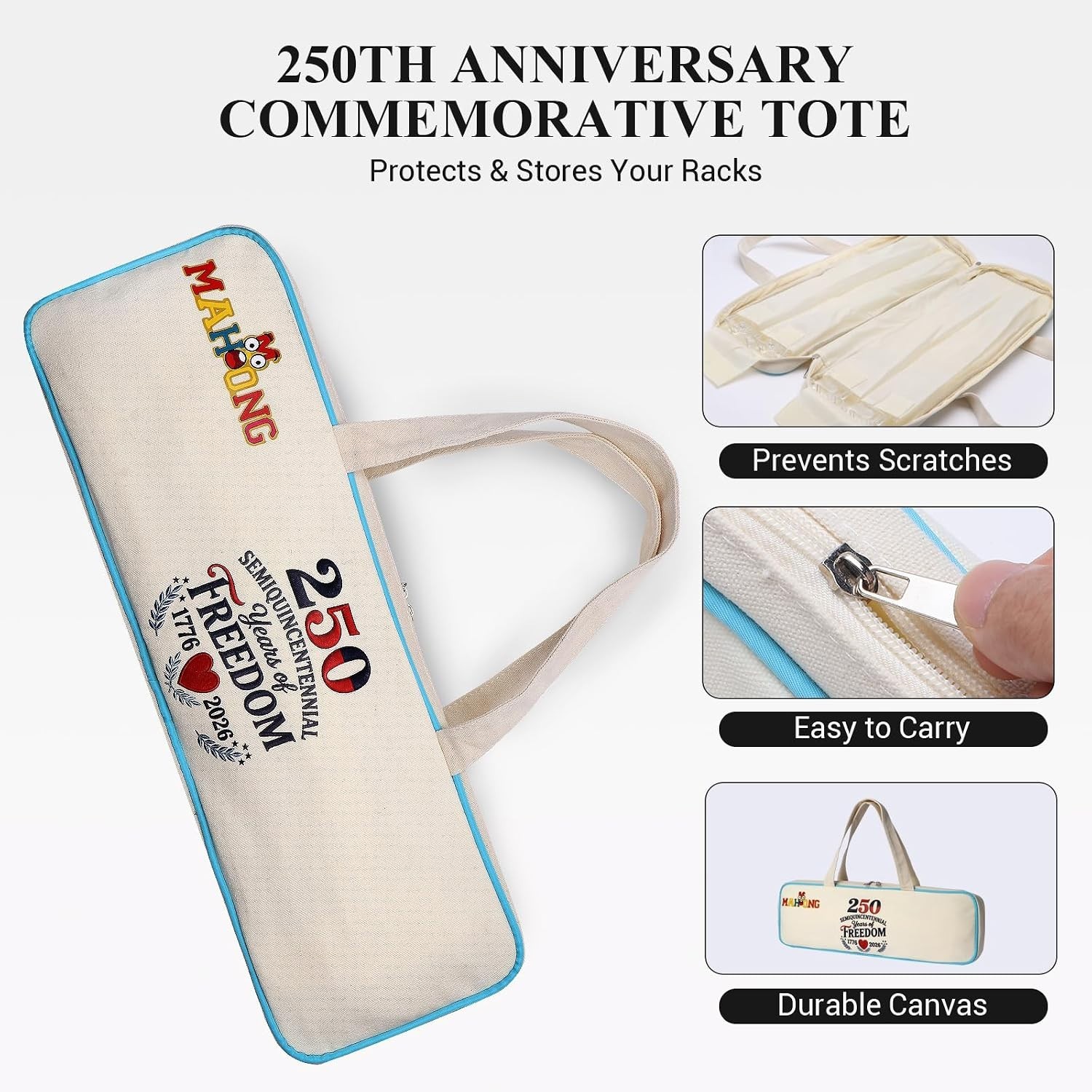 4PCS Mahjong Racks with Pushers White, American Mahjong All-in-one Tile Rack