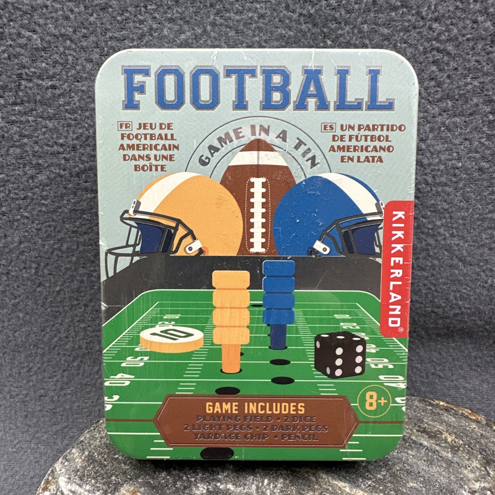 KIKKERLAND FOOTBALL Tin Travel Size Game Dice Peg Portable Still Sealed 2 Player
