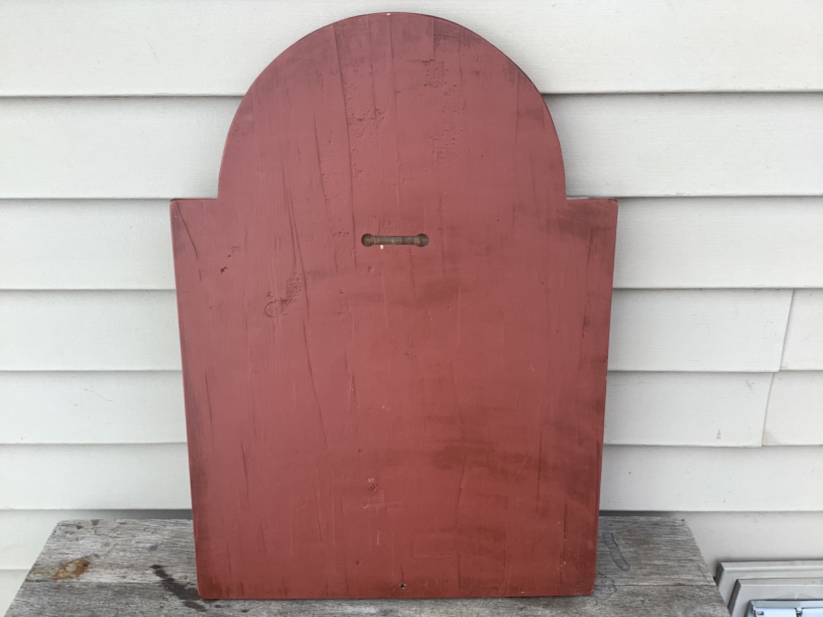 Vintage Primitive Style FolkArt Red Checker Board Wall Mount 16 3/4 x 23 1/4