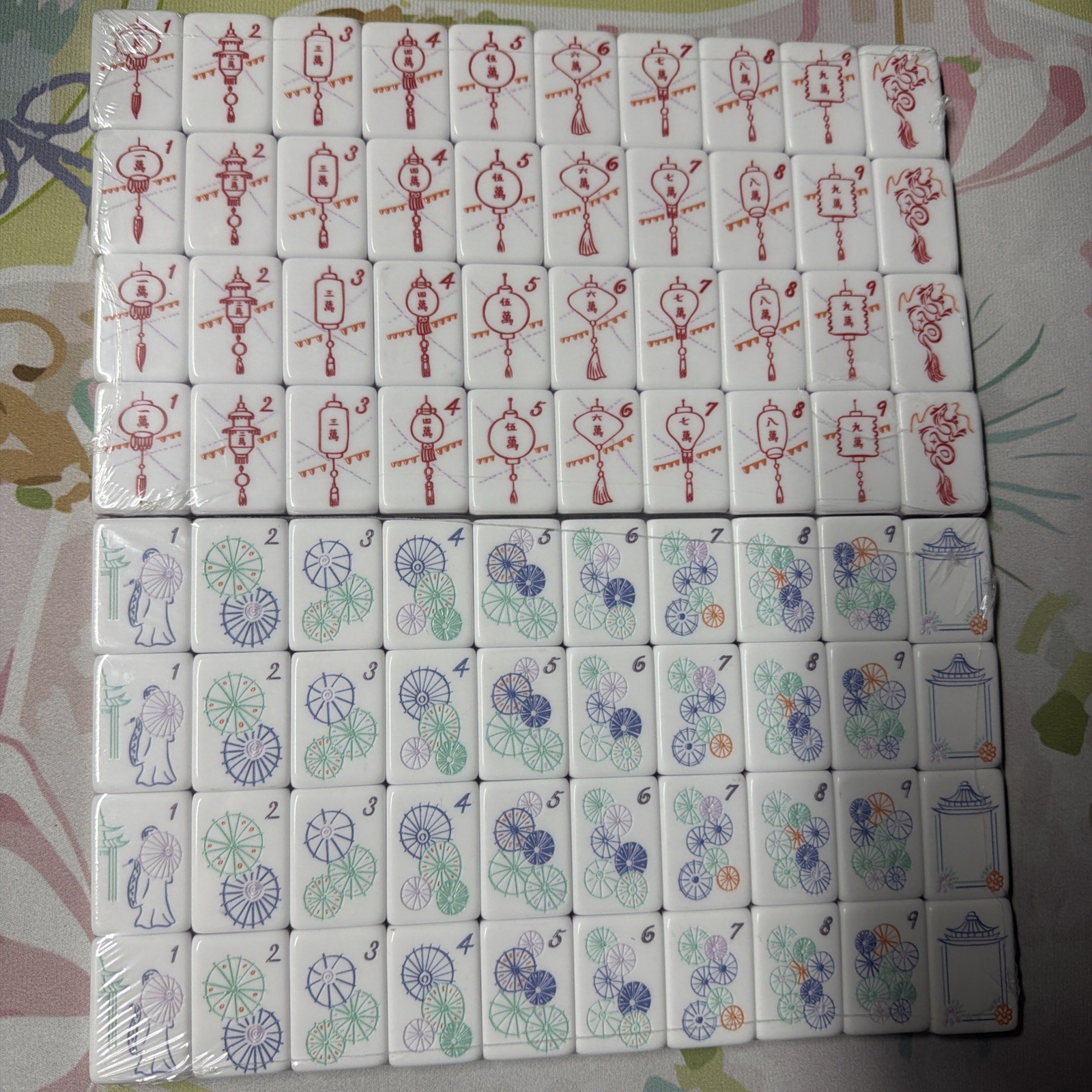 160 Mahjong Playing Tiles for American Style Game（12）