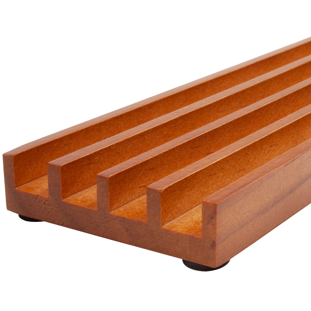 Wooden Domino Racks/Trays/Holders for Mexican Train Dominoes Games (Set of 4)