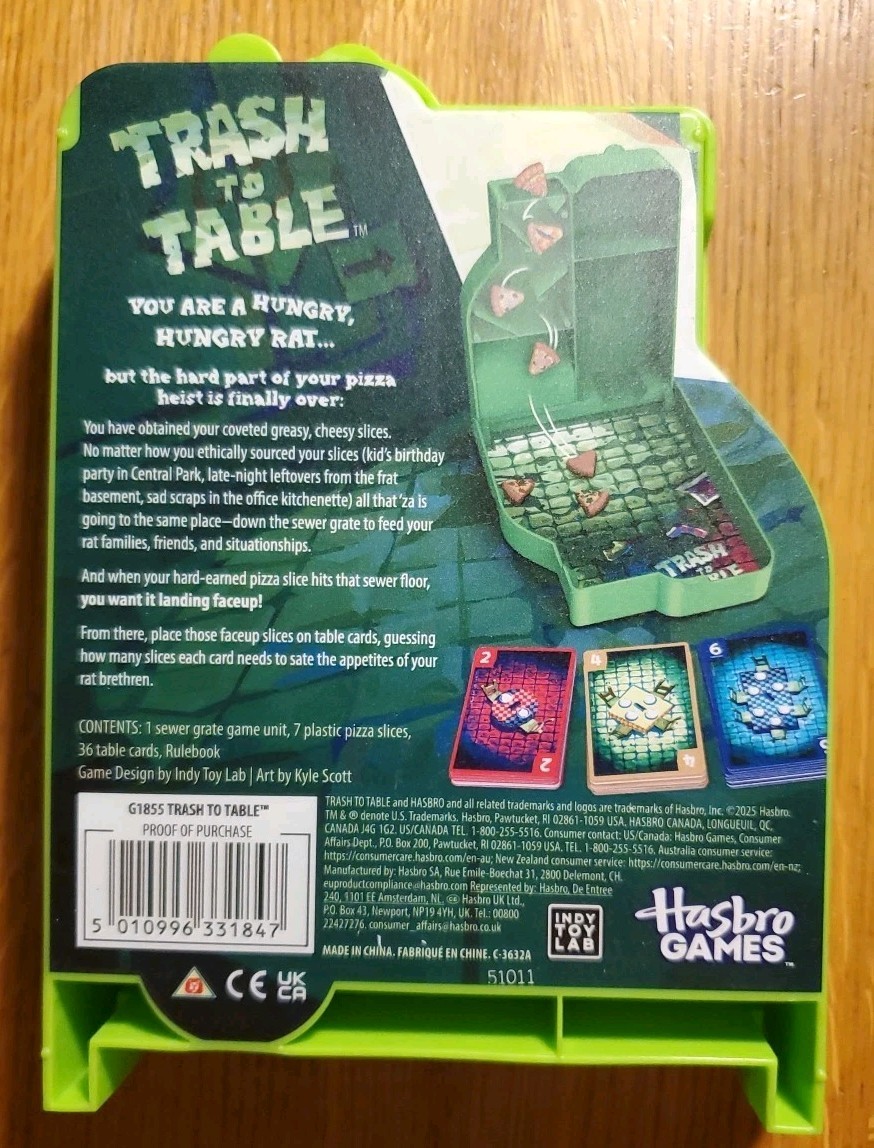 Trash to Table Board Game Hasbro Games Fun Toys Game Family Kids NEW
