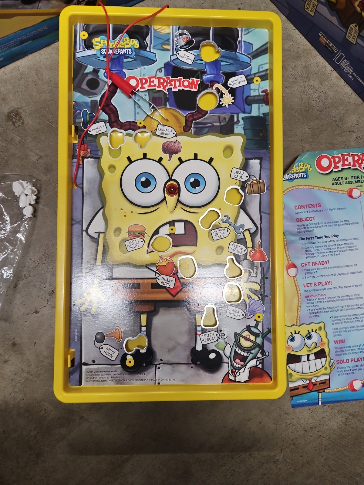 SpongeBob Squarepants Operation Skill Game 2007 Hasbro Complete Nickelodeon
