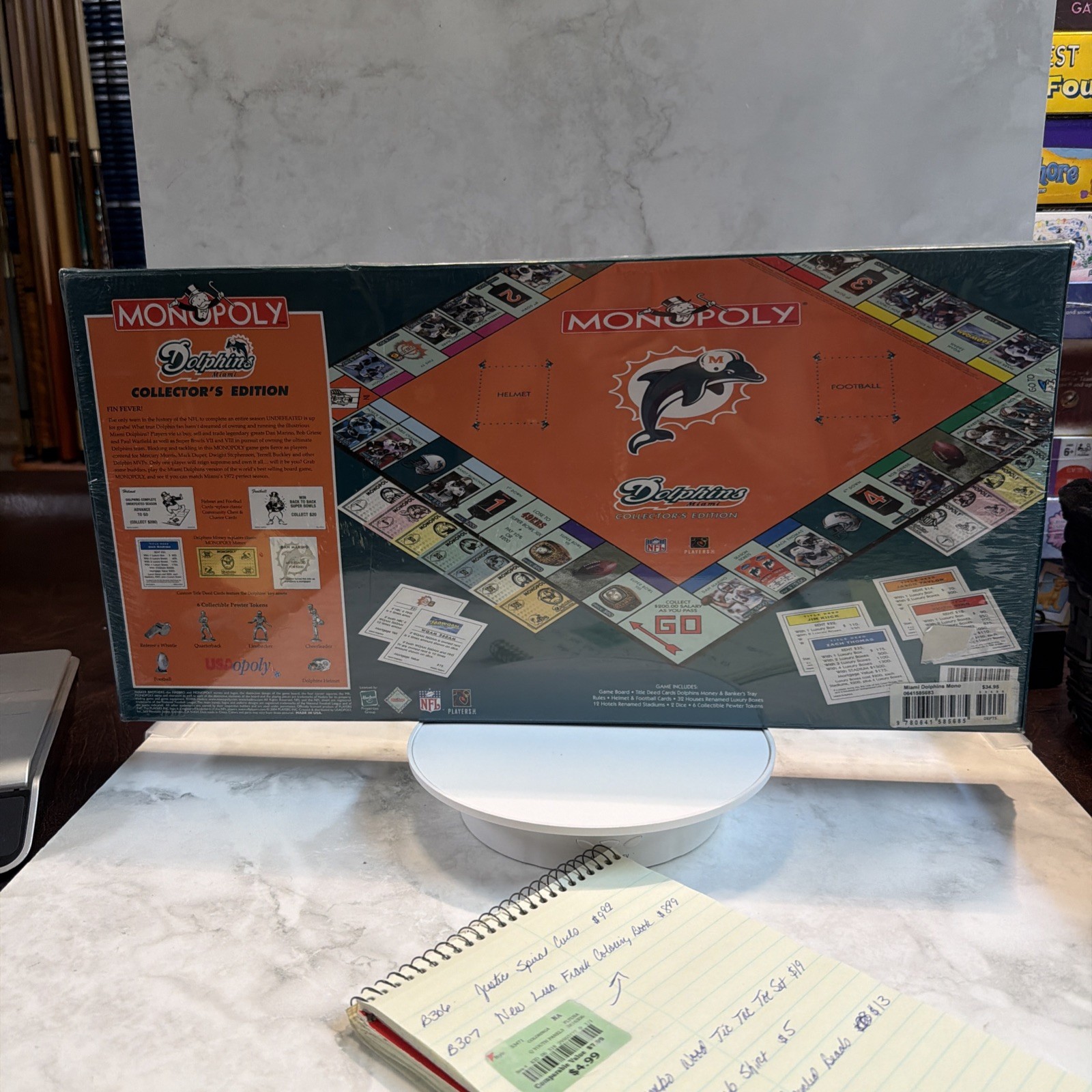 National Football League Miami Dolphins Collectors Edition Monopoly 2004 Sealed