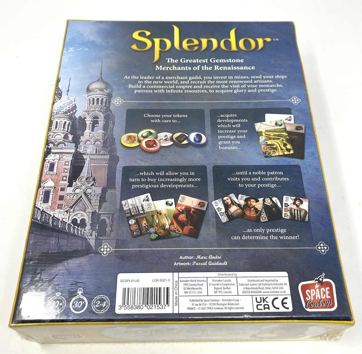 Splendor Board Game by Marc Andre from Space Cowboys/Asmodee Brand New – Box Dmg