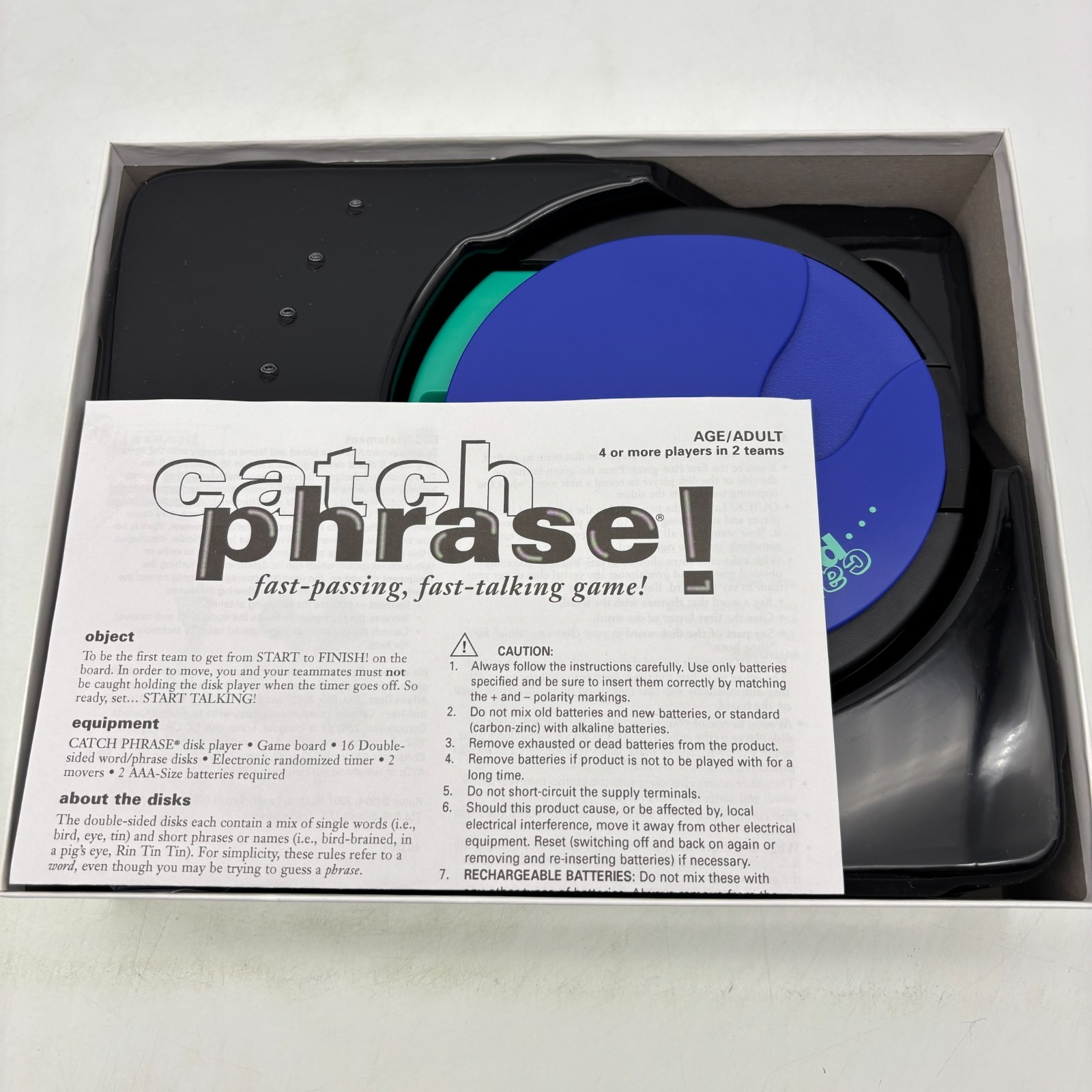 VINTAGE Catch Phrase Game COMPLETE WORKS Parker Brothers 1994 2007 90s Words