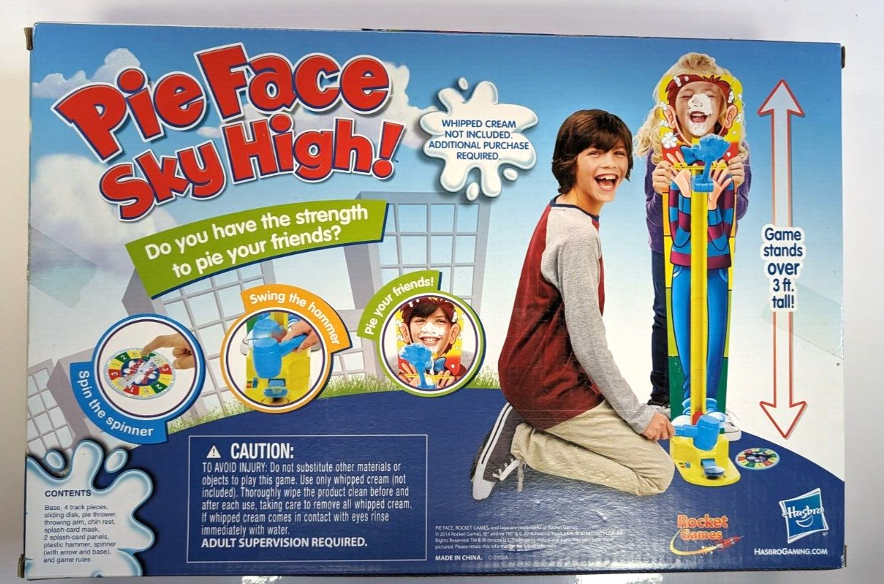 Hasbro Gaming Pie Face Sky High Game, Ages 5 and up. 2 Players