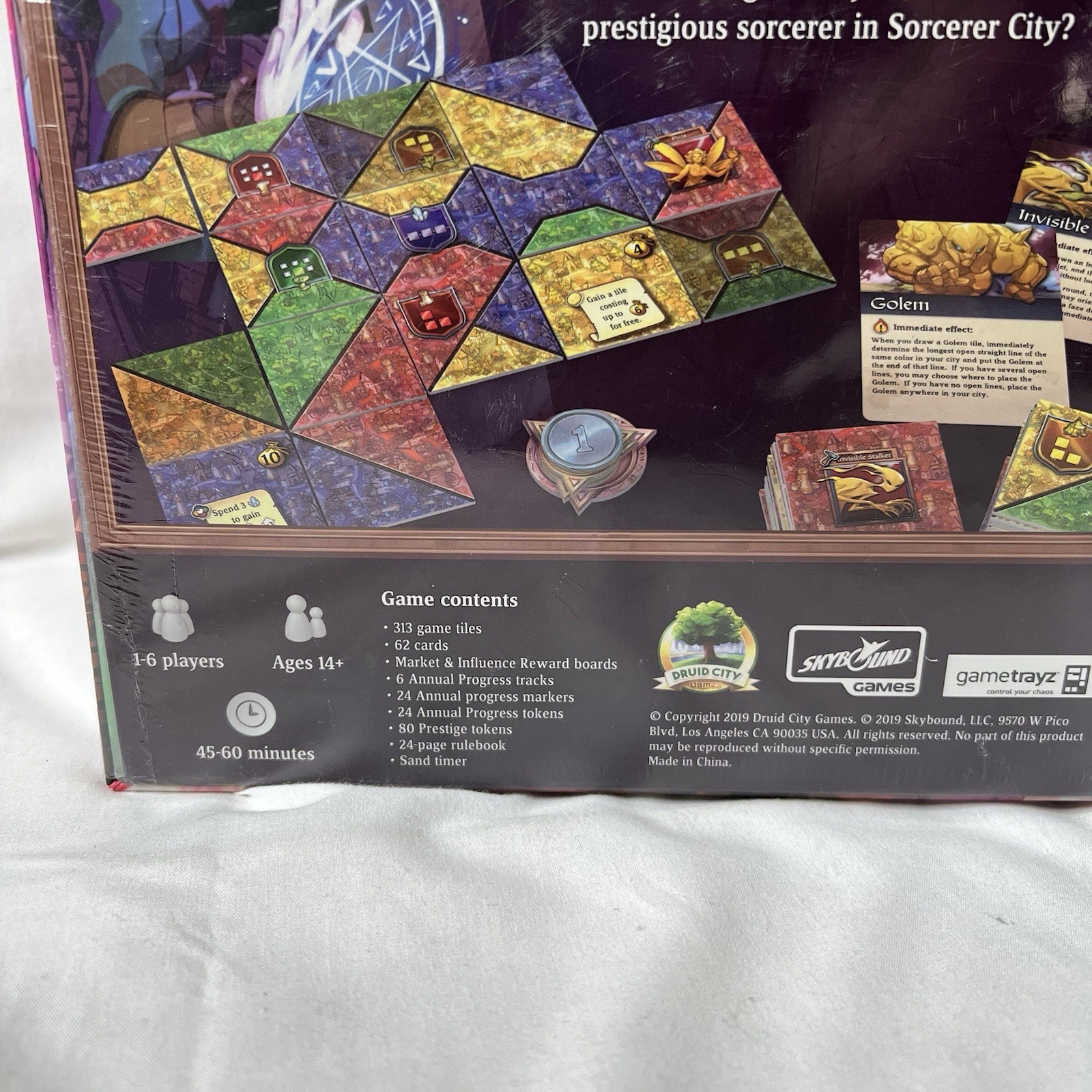 Brand New Sealed Sorcerer City Board Game by Scott Caputo Tile Laying Strategy
