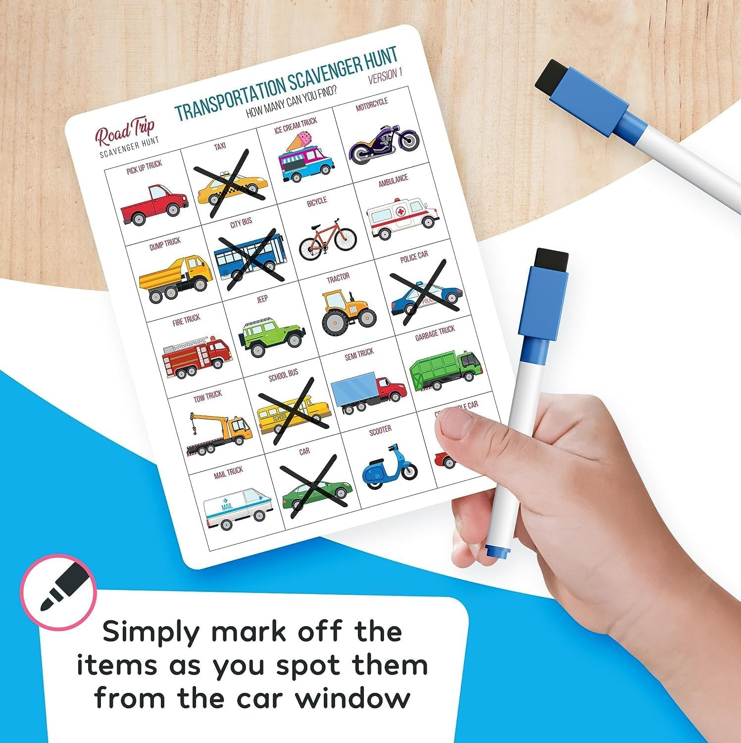 Car Bingo – Road Trip Essentials: Car Activities and Games for Kids Ages 4-8