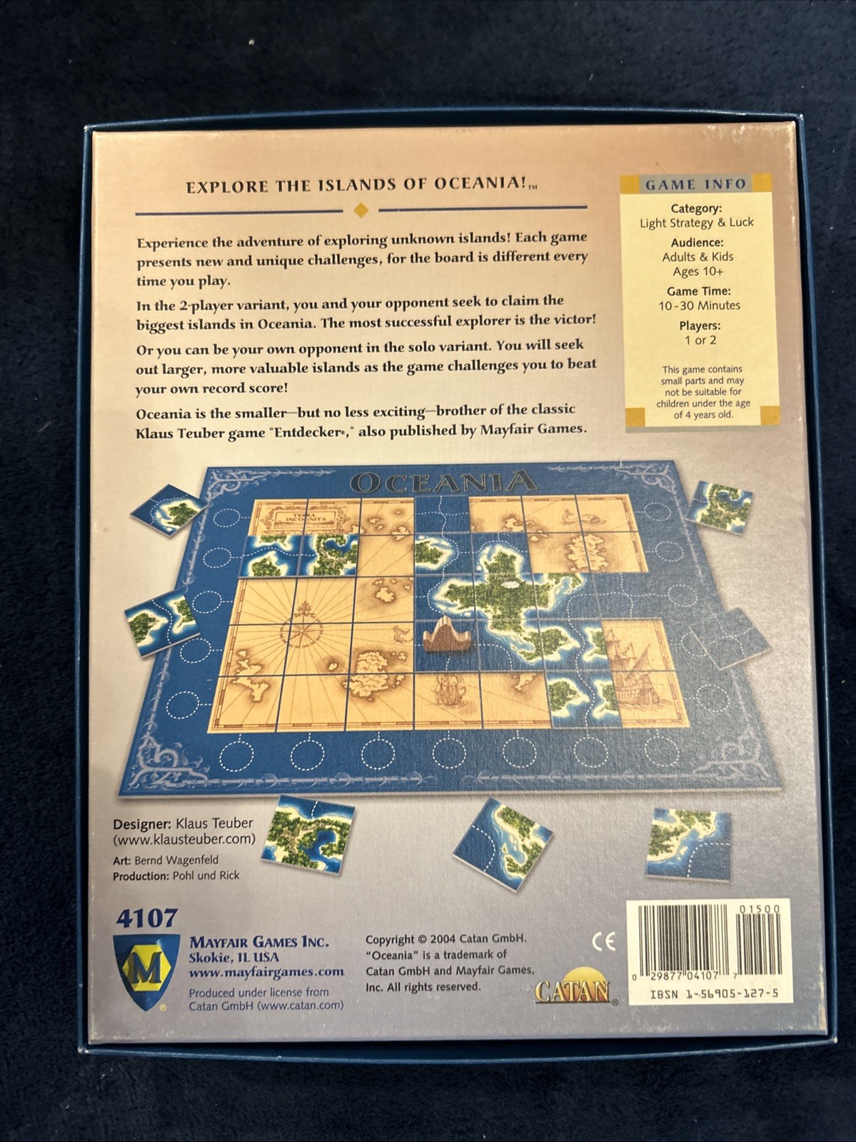 Oceania Board Game Klaus Teuber Mayfair Games: From a Game Collector’s Estate