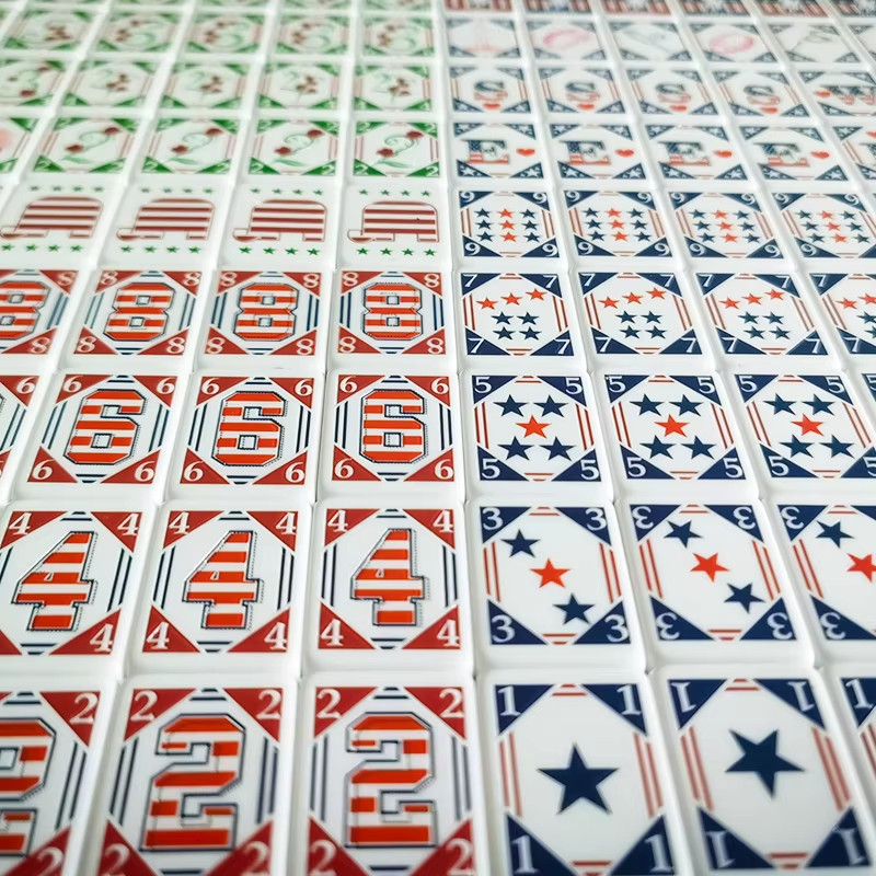Premium American Mahjong Set 160pcs – American Story TILES + MAT