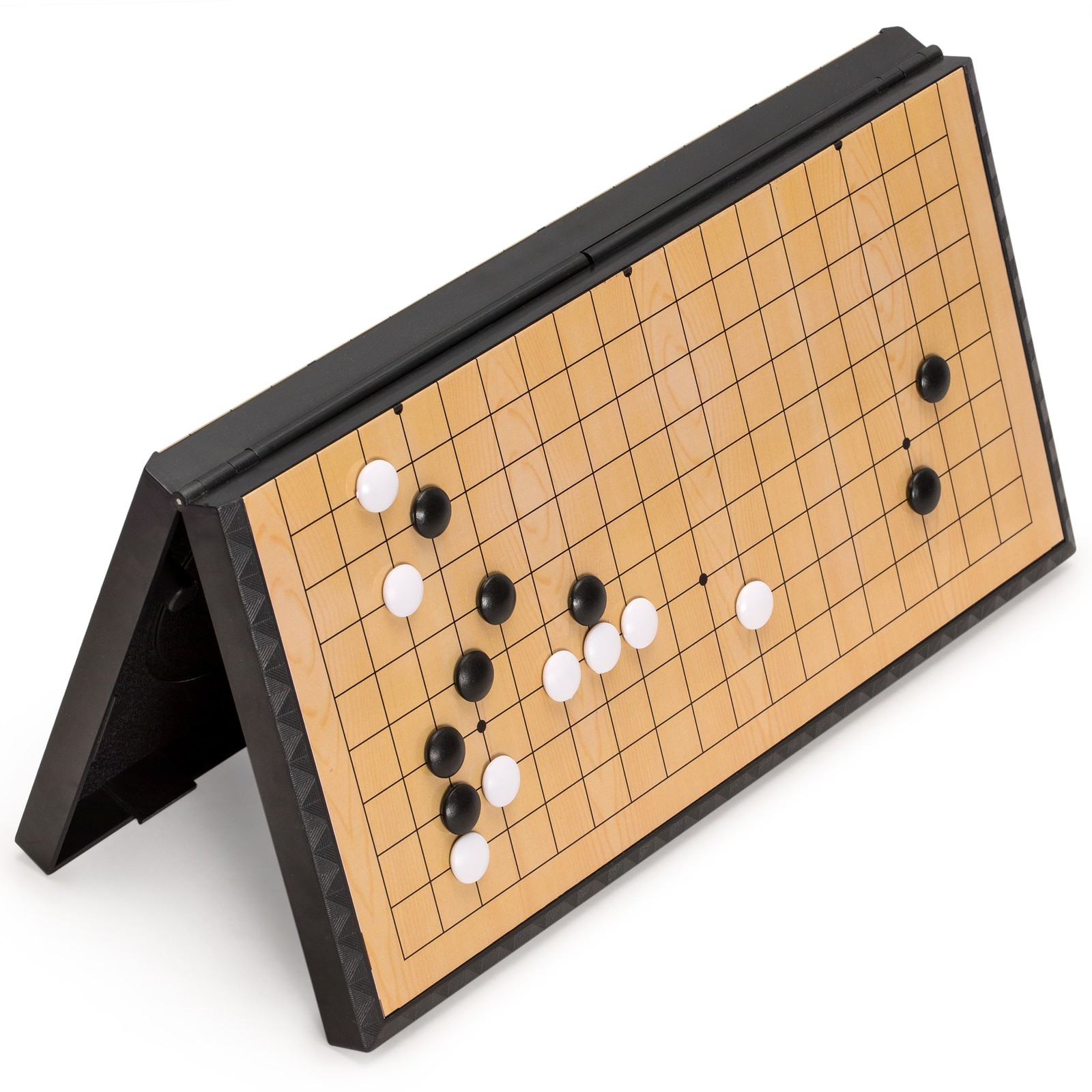 Medium Magnetic 19×19 Go Game Set Board (11″) with Single Convex Stones