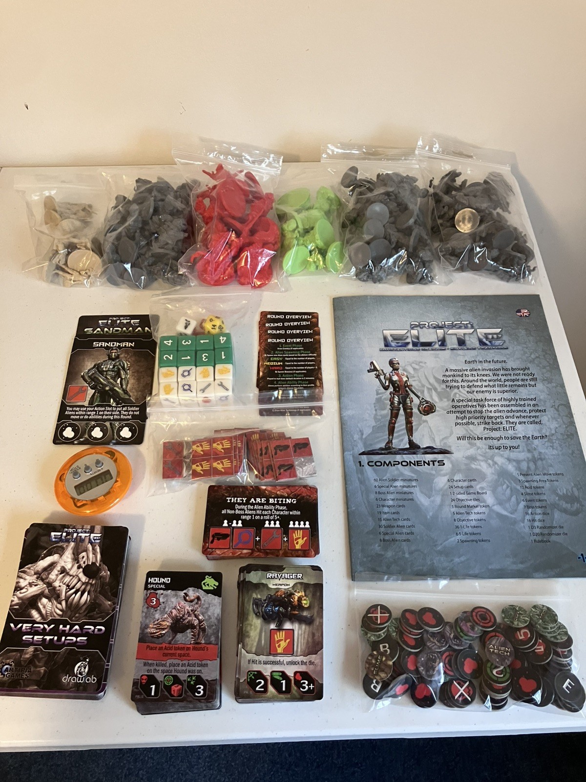 Project Elite + Alien Pack + Therion + Turtalon- Artipia Games-Rarely Played