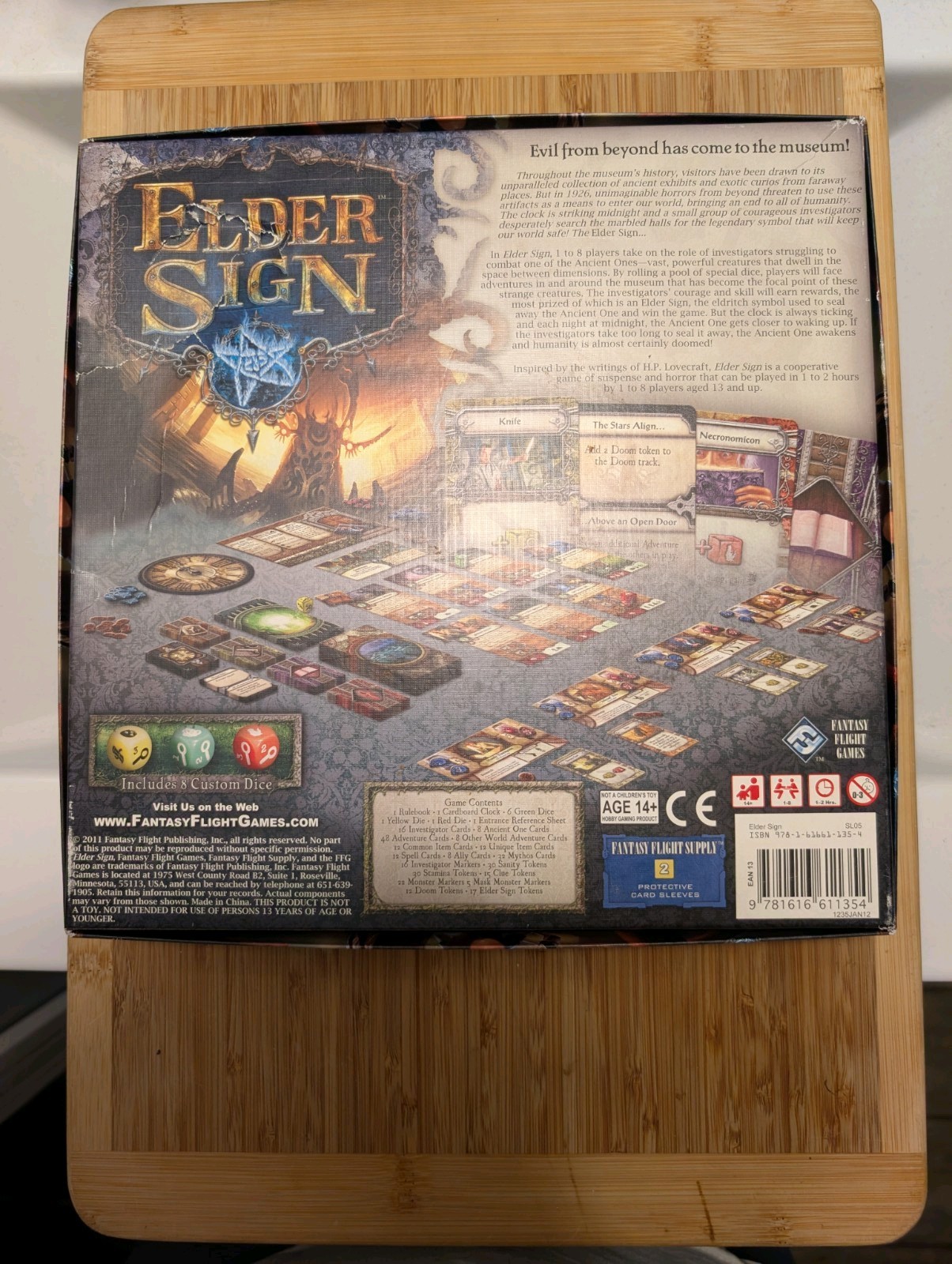 Arkham Horror Revised + Elder Sign Board Game Lot Lovecraft Cthulhu Complete
