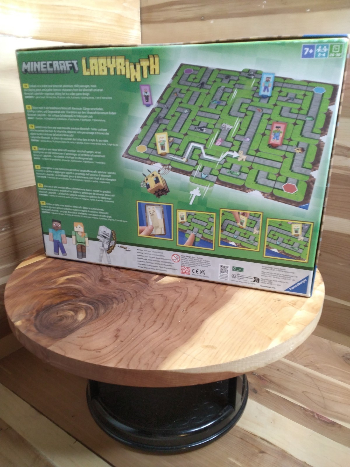 Minecraft Labyrinth Board Game 2-4 Players Age 7 An Up Sliding Maze Mechanics