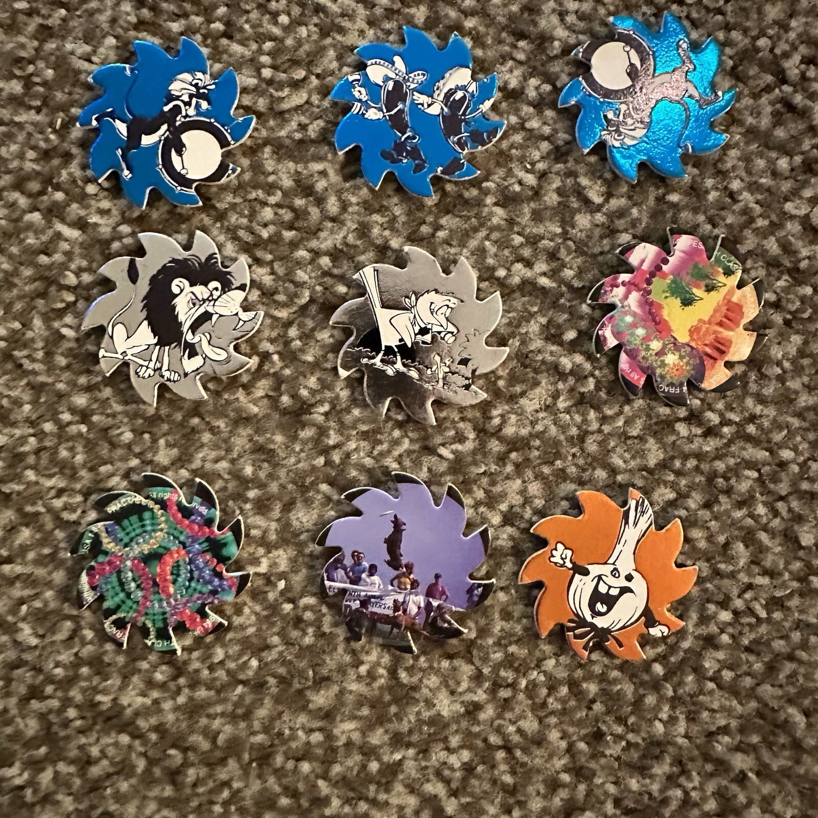 Small Lot Of Miscellaneous Gear Shaped Pogs – Set Of 13 Pieces