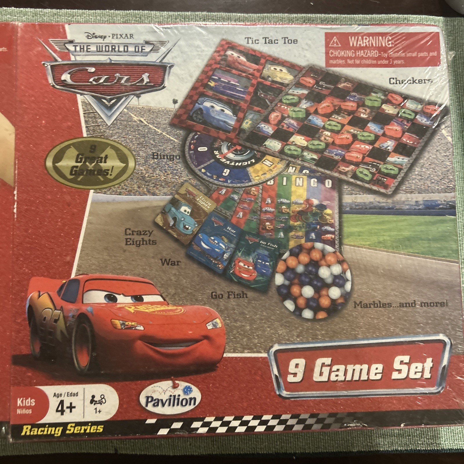 DISNEY PIXAR CARS 9 GAME SET + TIRE FISHING GAME COMPLETE SET