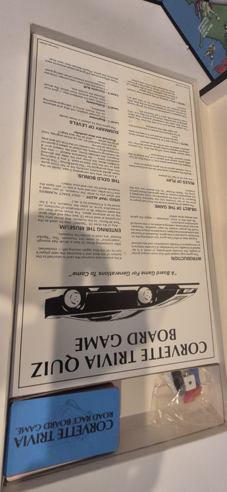 Vintage Corvette Trivia Quiz Game by National Corvette Museum 1994 The Original