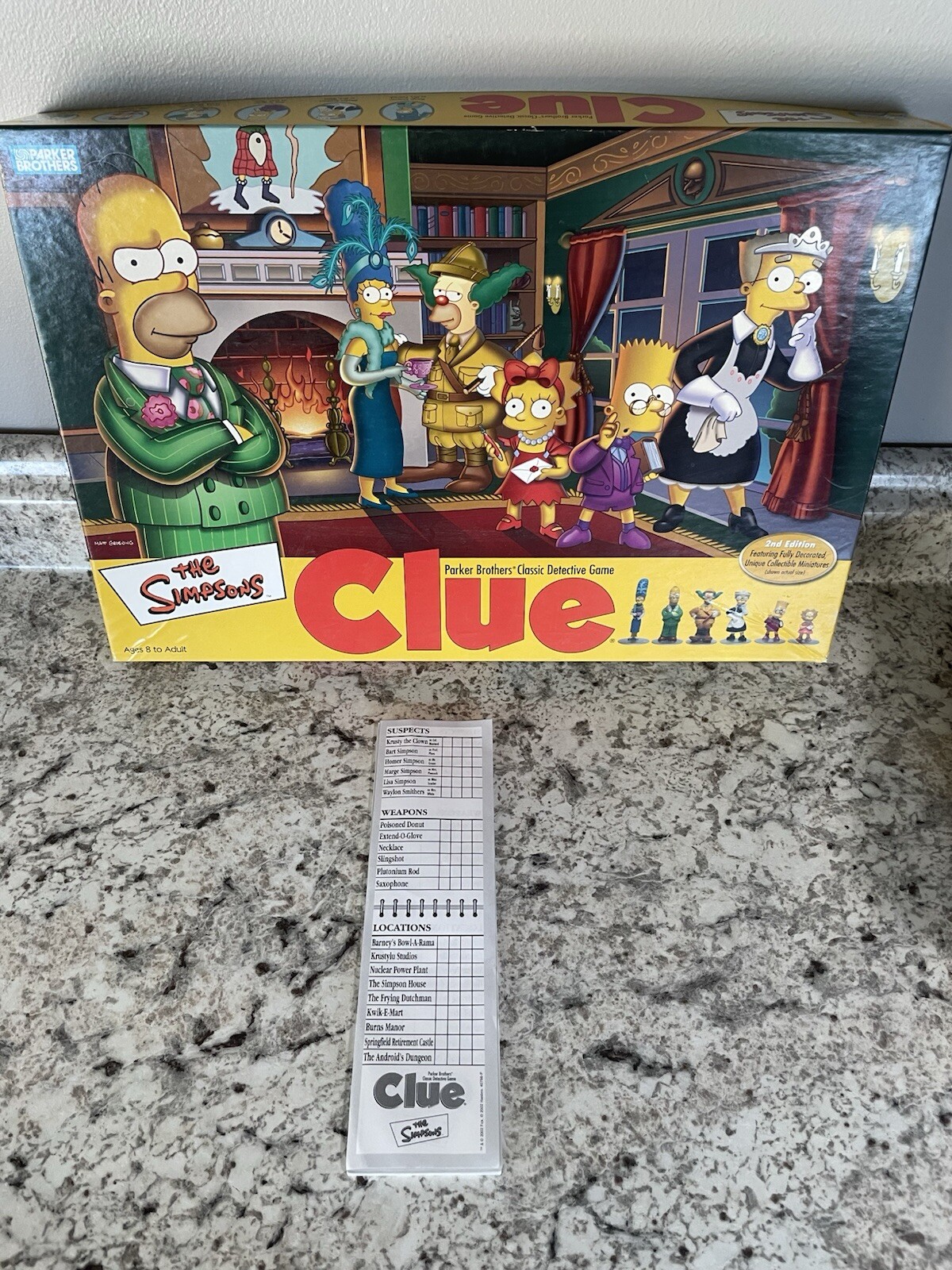 The Simpsons Clue Notepad Writing Pad 2002 Replacement Pieces Score