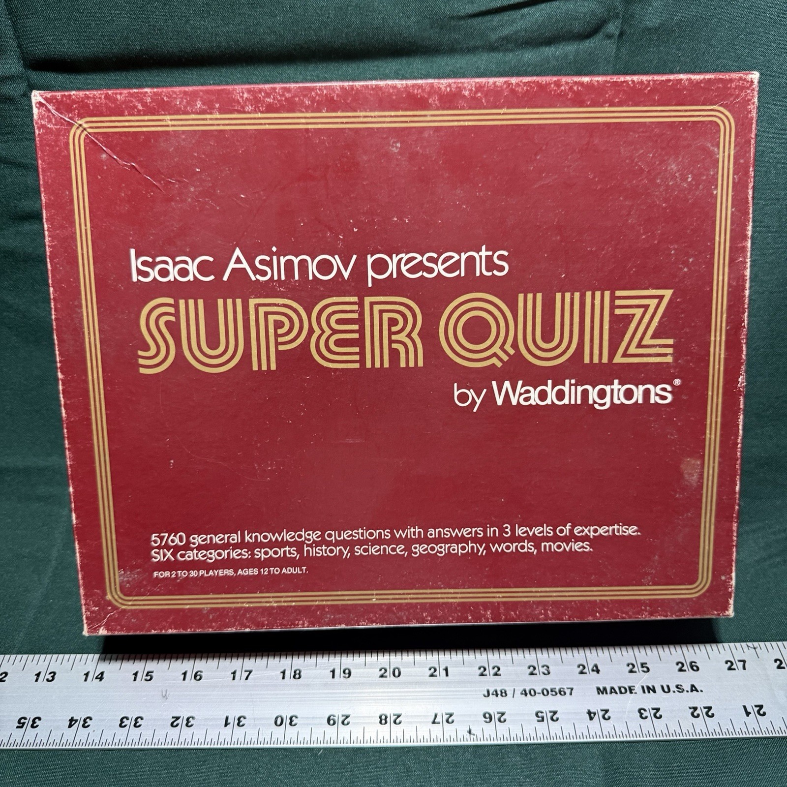 Isaac Asimov Presents Super Quiz – Waddingtons Game – Trivia – 1982 – Ships Free