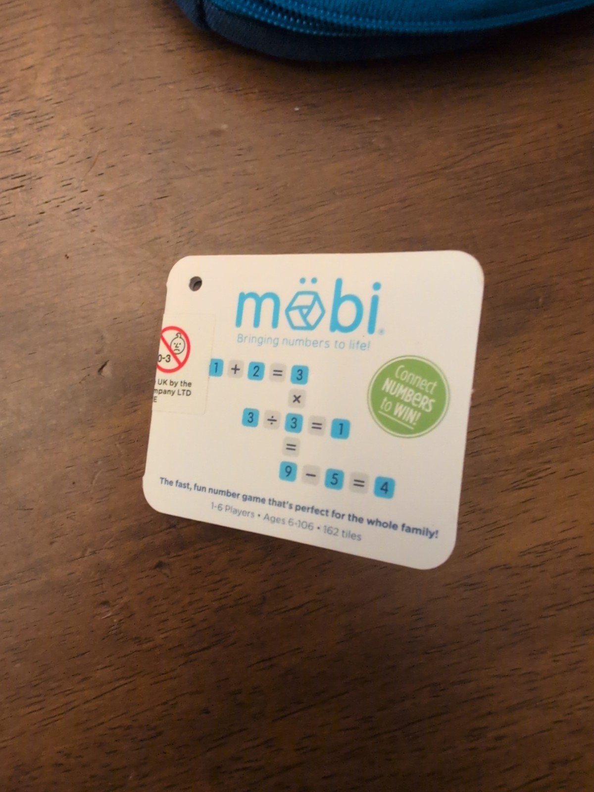 Mobi Numerical Tile Math Game W/Whale Pouch Storage Bag