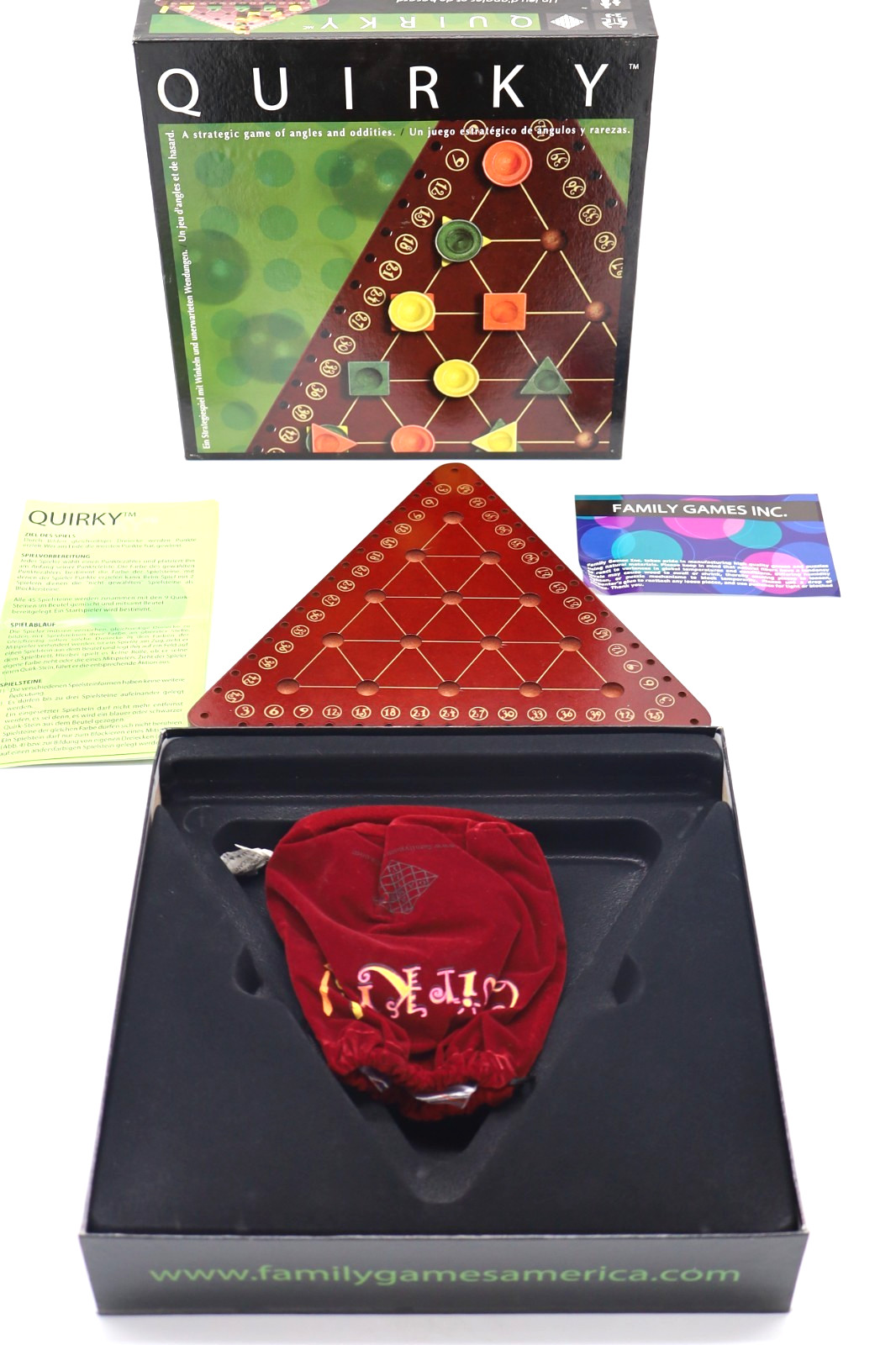 Quirky Abstract Strategy Game Triangle Board Shape Matching Game Complete
